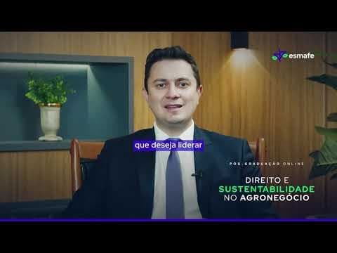 Apresentação do curso Direito e Sustentabilidade no Agronegócio
