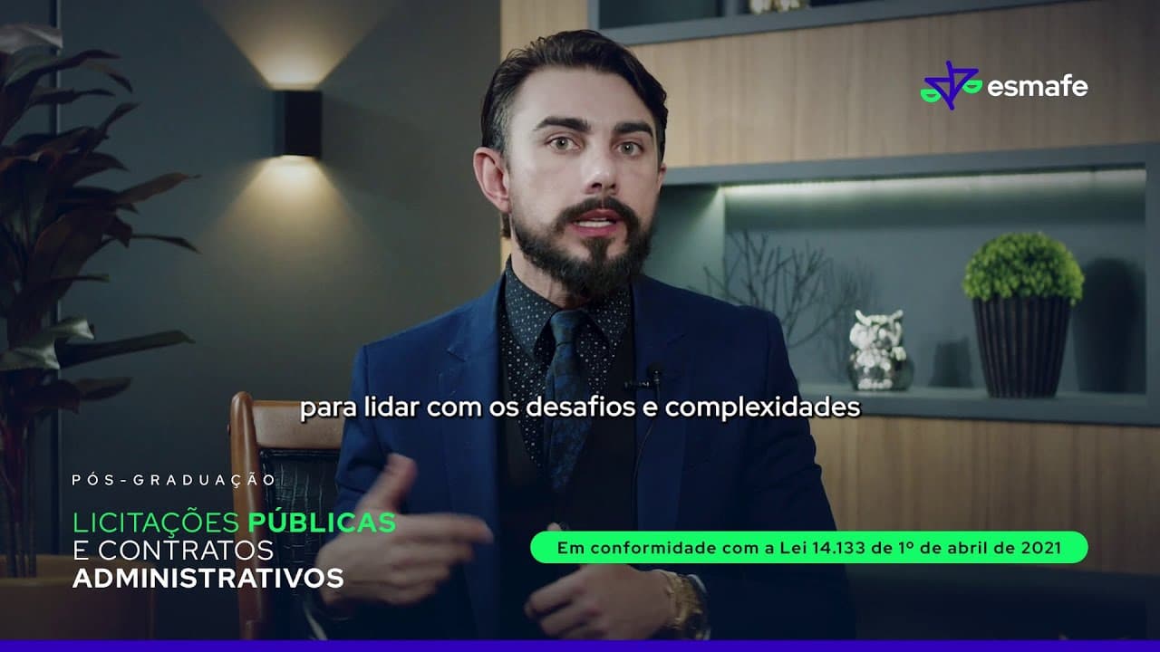 Apresentação do curso Licitações Públicas e Contratos Administrativos