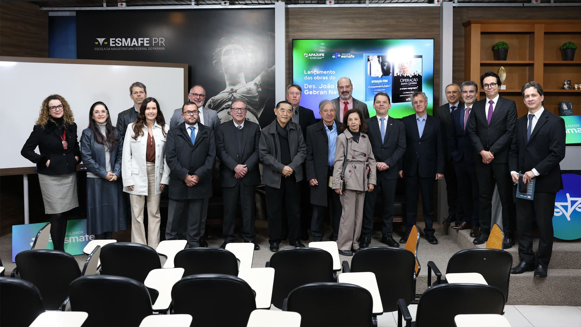 Lançamento de obras de João Pedro Gebran Neto marca encontro na APAJUFE e apresentação da Faculdade ESMAFE